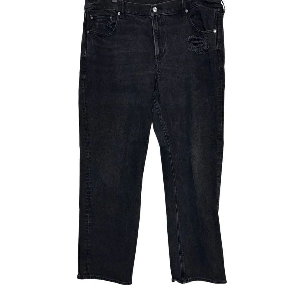 American Eagle Black Curvy Straight Leg Jeans 20